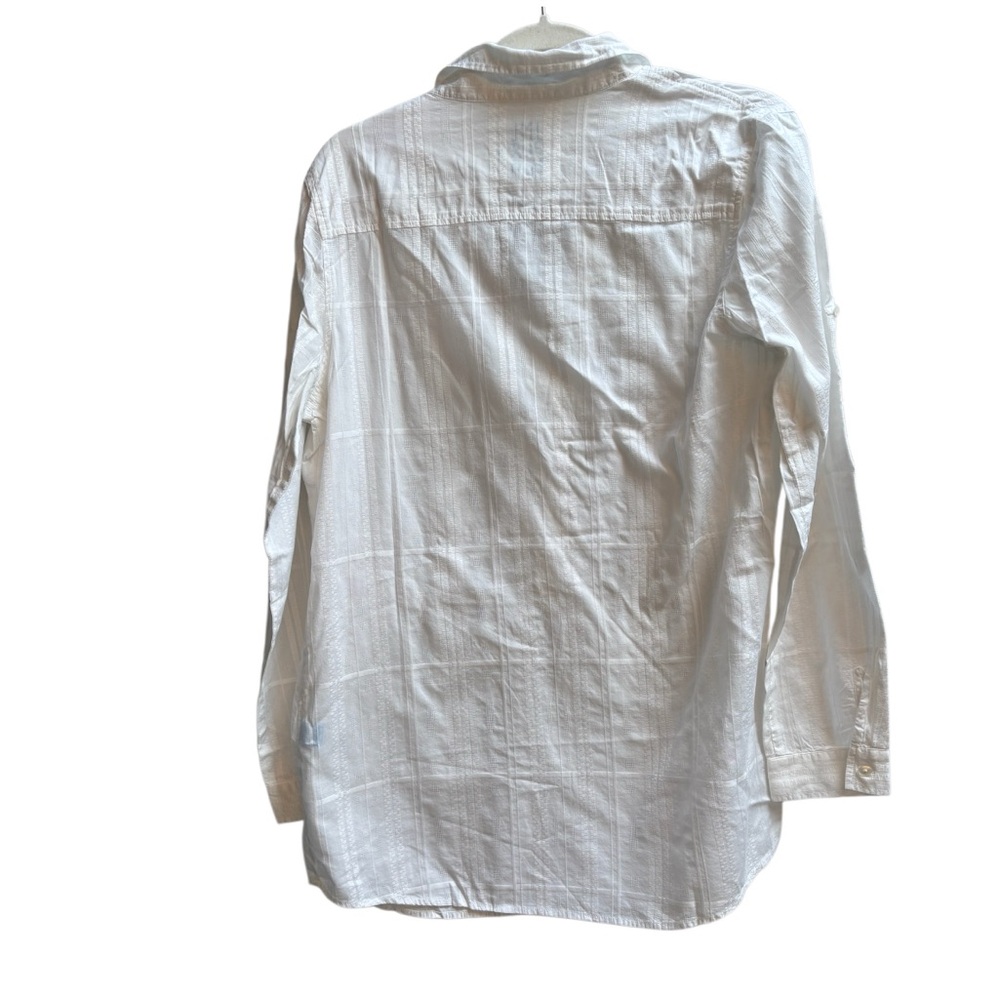 J. Mclaughlin White Popover Textured Tunic Size M - image 3
